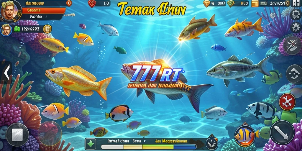 Tangkapan ikan warna-warni di game 777RT yang seru.