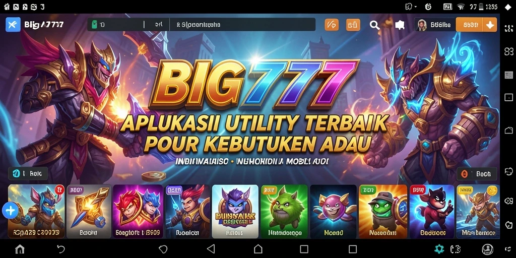 Tangkapan layar yang menunjukkan fitur-fitur utama BIG777 dalam membantu aktivitas Utility.