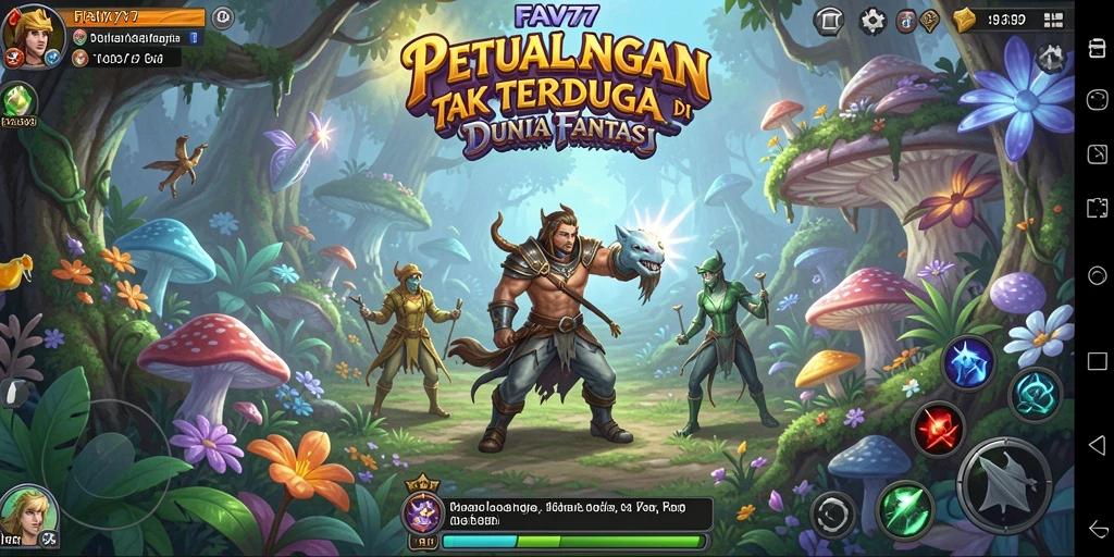 Tampilan gameplay FAV77 dengan karakter menjelajahi dunia petualangan.