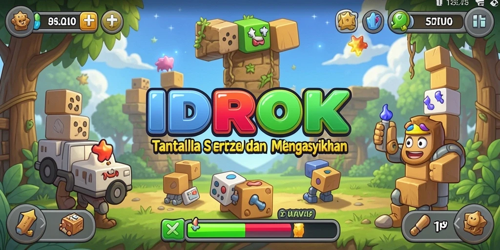 Tampilan gameplay menantang dalam IDROK dengan berbagai level Puzzle.